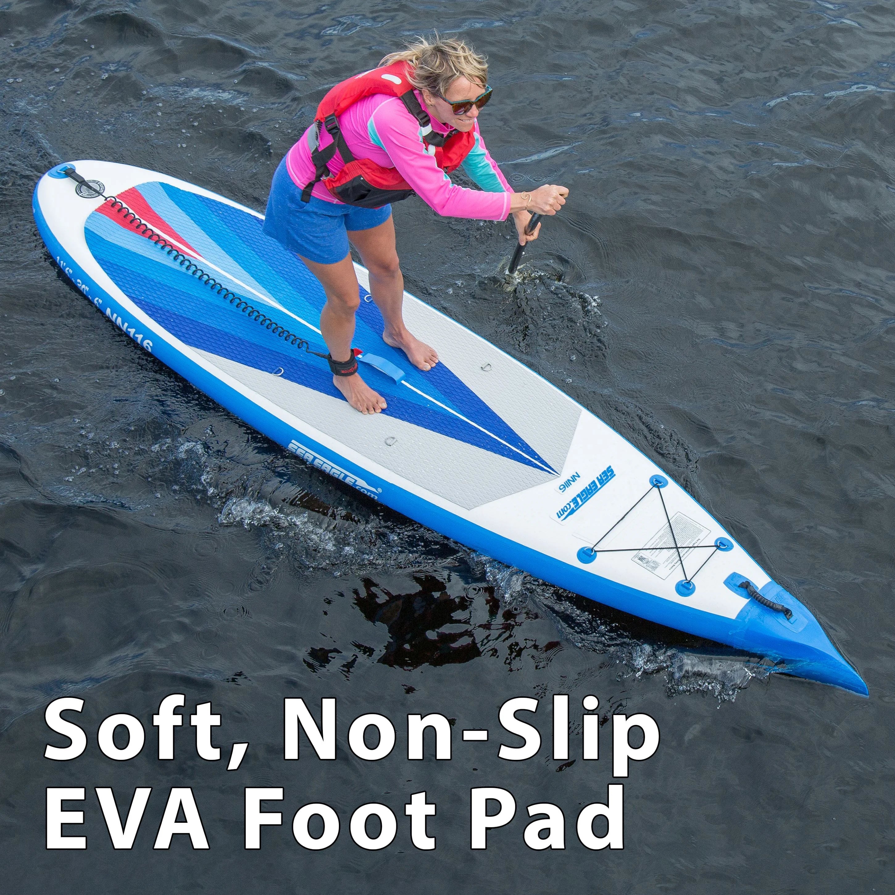 Inflatable Stand Up Paddle Board with Paddle, Pump, Skeg and Backpack Z3872