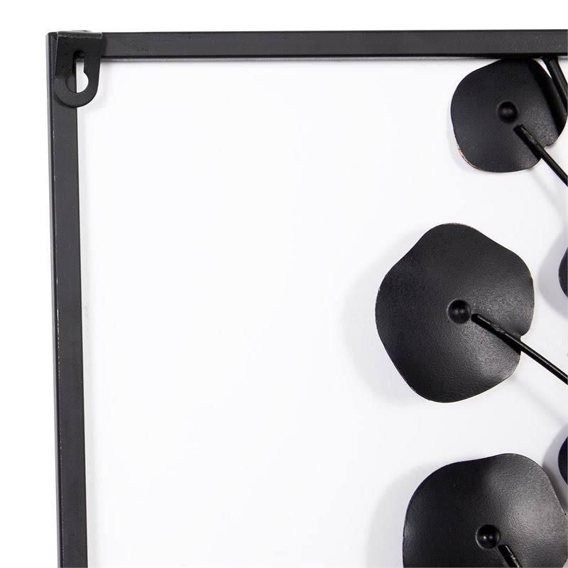 Black Metal Floral Wall Decor (Set of 2) F7071