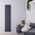 Double Panel Anthracite Vertical Radiator 63 Inches x 14 Inches D71940