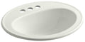 Dune Drop-In Bathroom Sink with 4 In. Centerset Faucet Holes Y89907