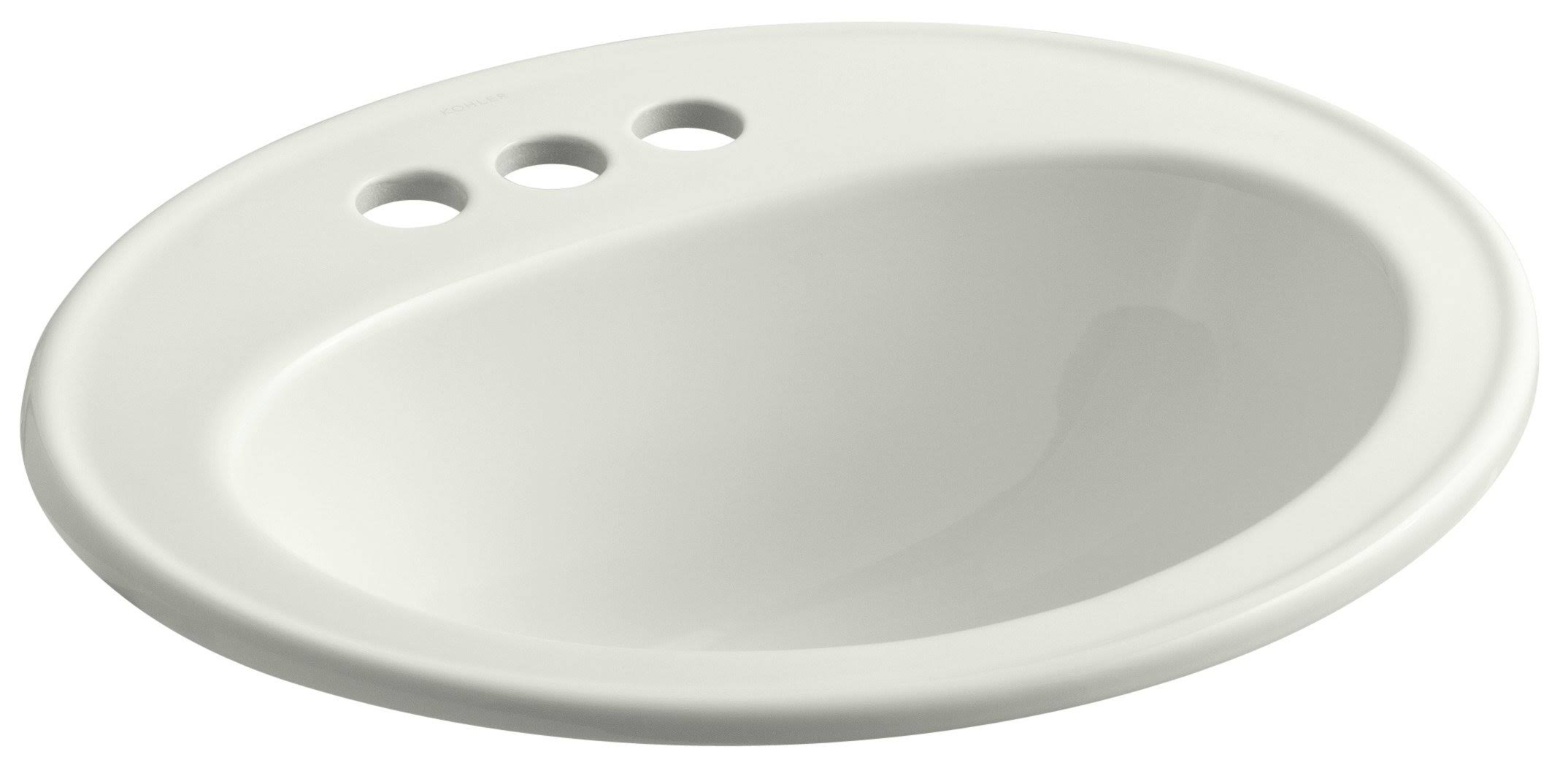 Dune Drop-In Bathroom Sink with 4 In. Centerset Faucet Holes Y89907