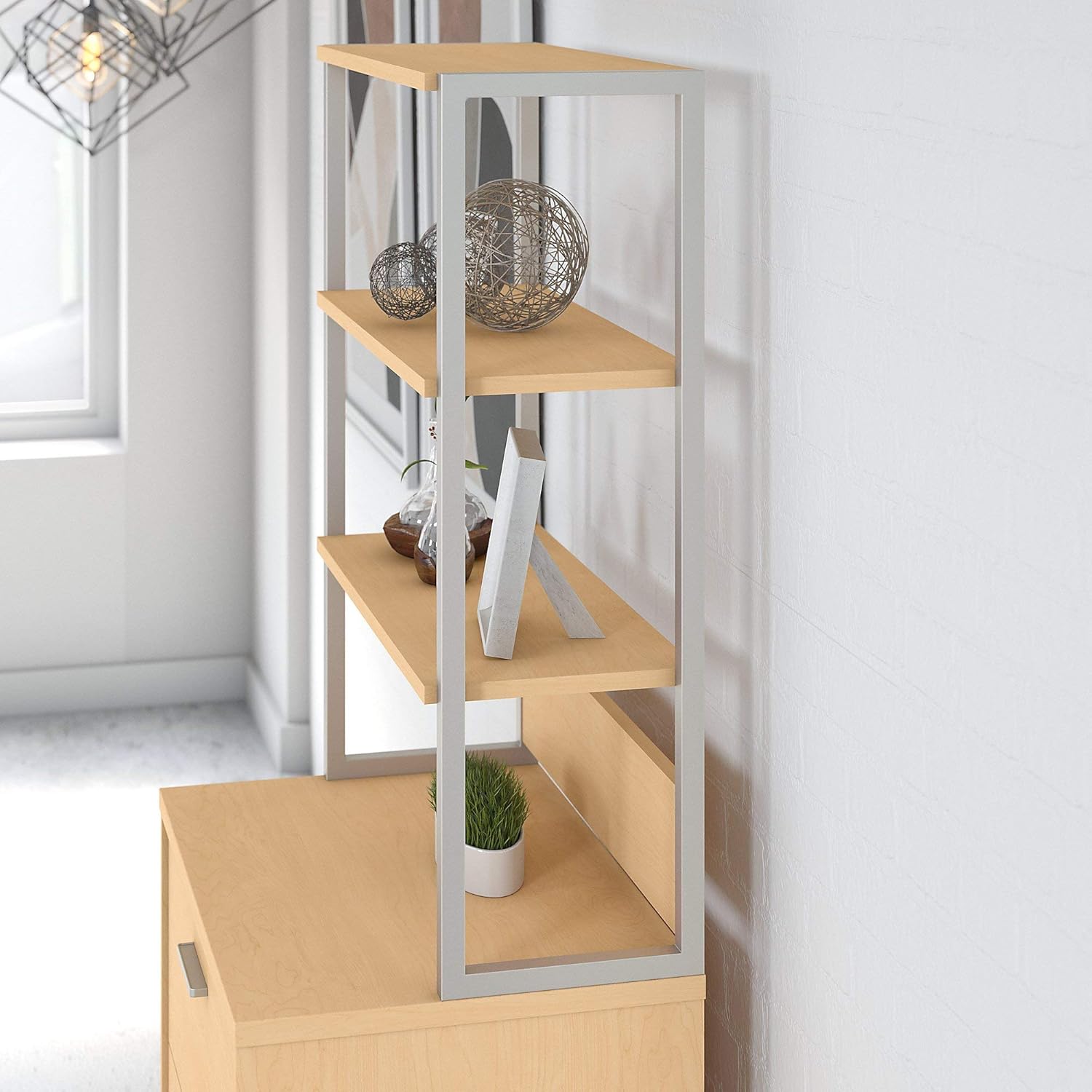 Natural Maple Bookcase Hutch F1145