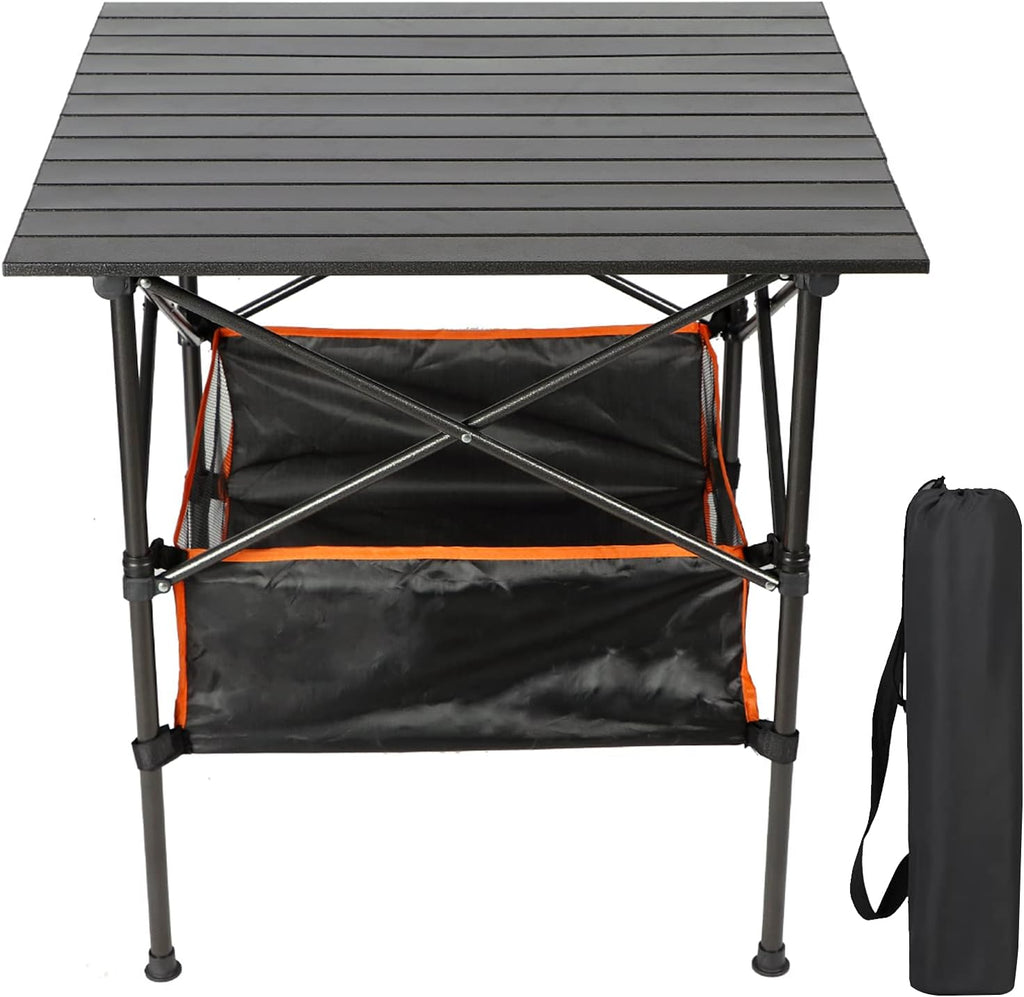 Heavy Duty Aluminum Camping Table with Carry Bag W88987
