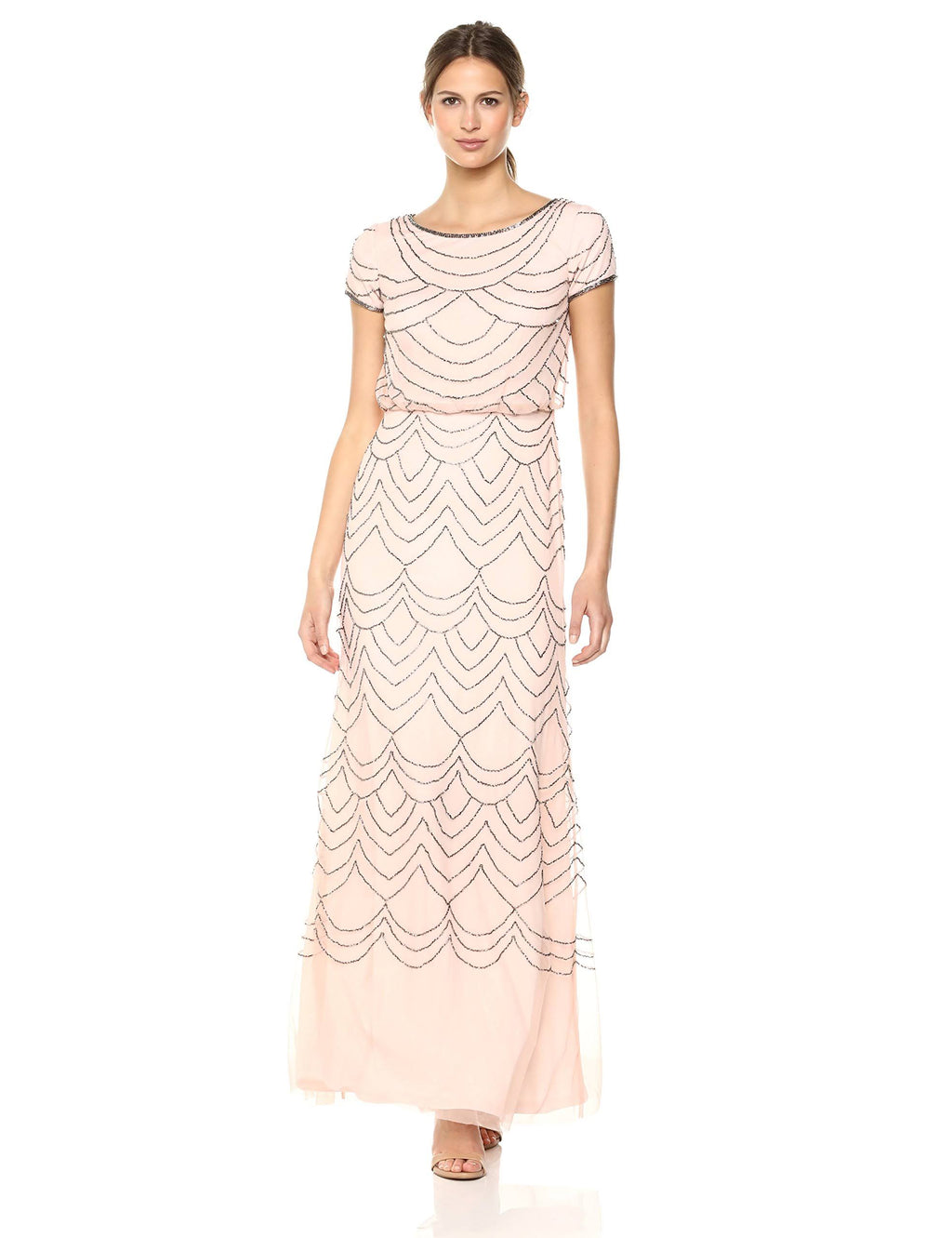 Beaded Blouson Gown J905