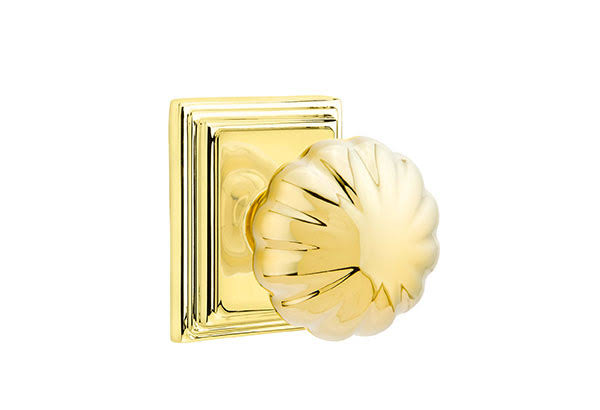 Single Dummy Melon Knob with Bright Brass Finish L26840