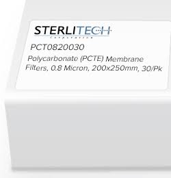 0.80um Polycarbonate Membrane Filters 200 x 250 mm, 30/pk F116