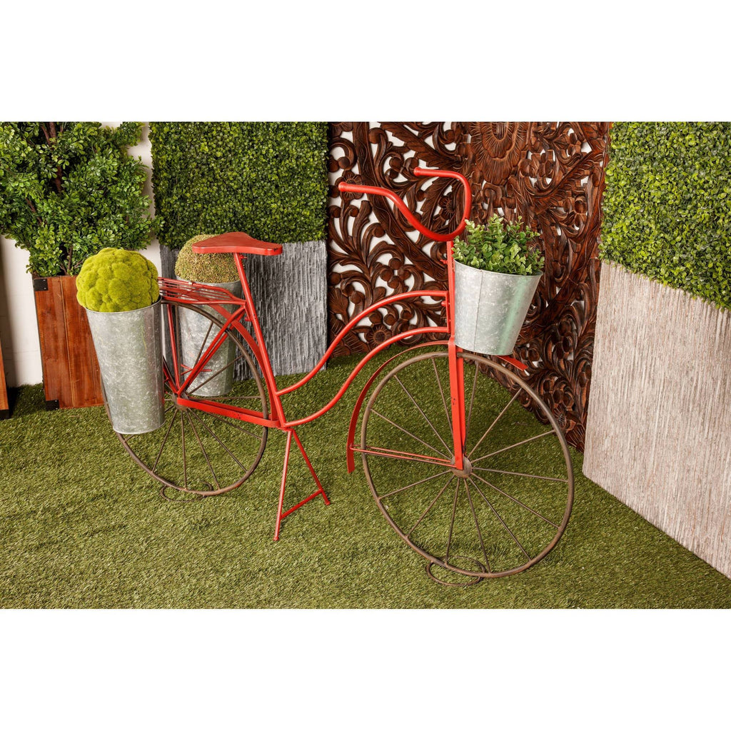 Vintage Red Bicycle Plant Stand V54828