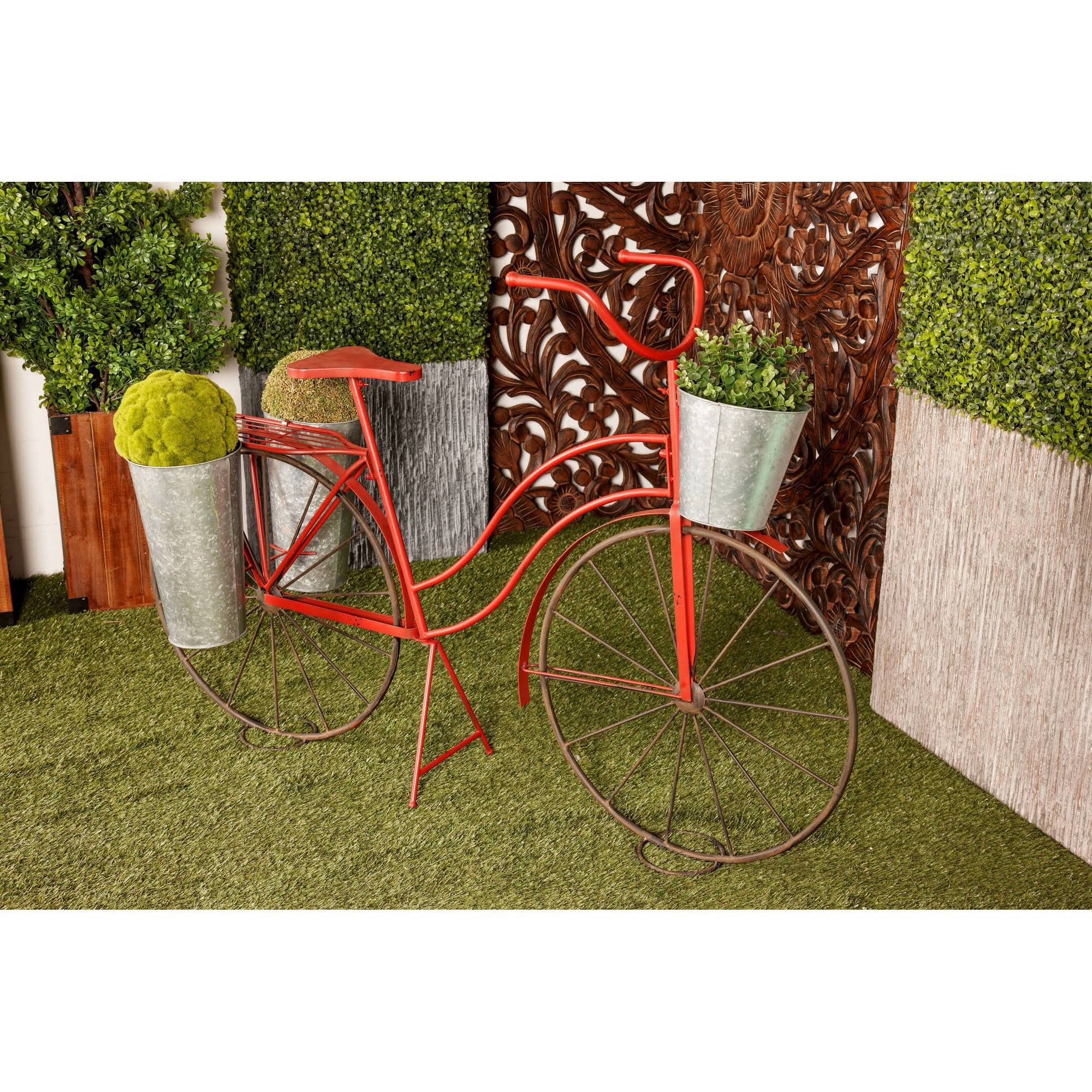 Vintage Red Bicycle Plant Stand V54828