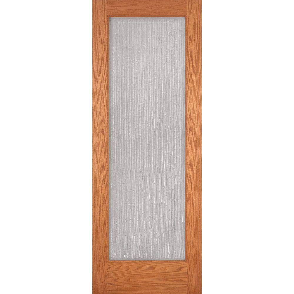 Unfinished Oak Bamboo Casting Woodgrain Interior Door Slab C104192