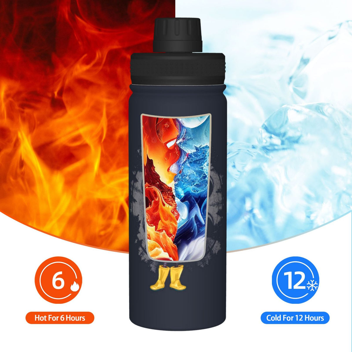 18OZ Insulated Stainless Steel Water Bottle B81913
