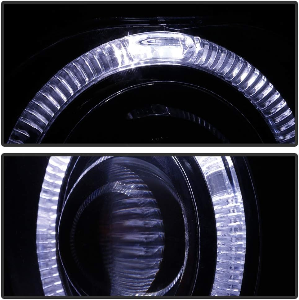 Smoked Lens LED Halo Projector Fog Lights Lamps Assembly for 2002-2008 Dodge Ram 1500 J475893