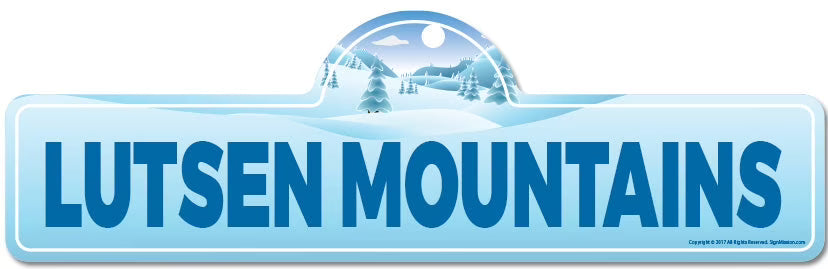 Skiing Snowboarder Street Sign Décor M539910