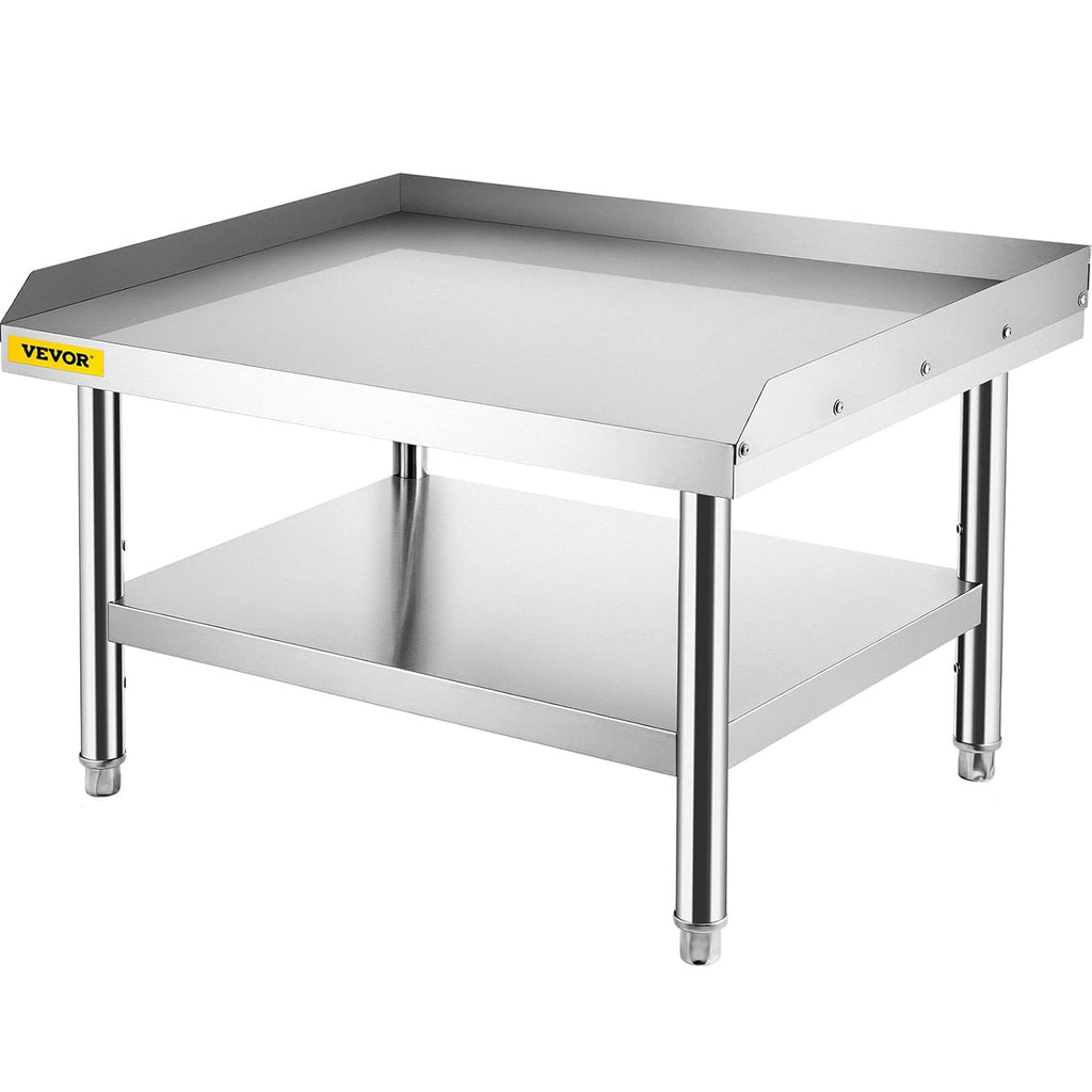 Stainless Steel Grill Stand Table with Adjustable Storage Undershelf T949