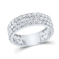 14kt White Gold Diamond Pave Band Ring Size 7 Z579549