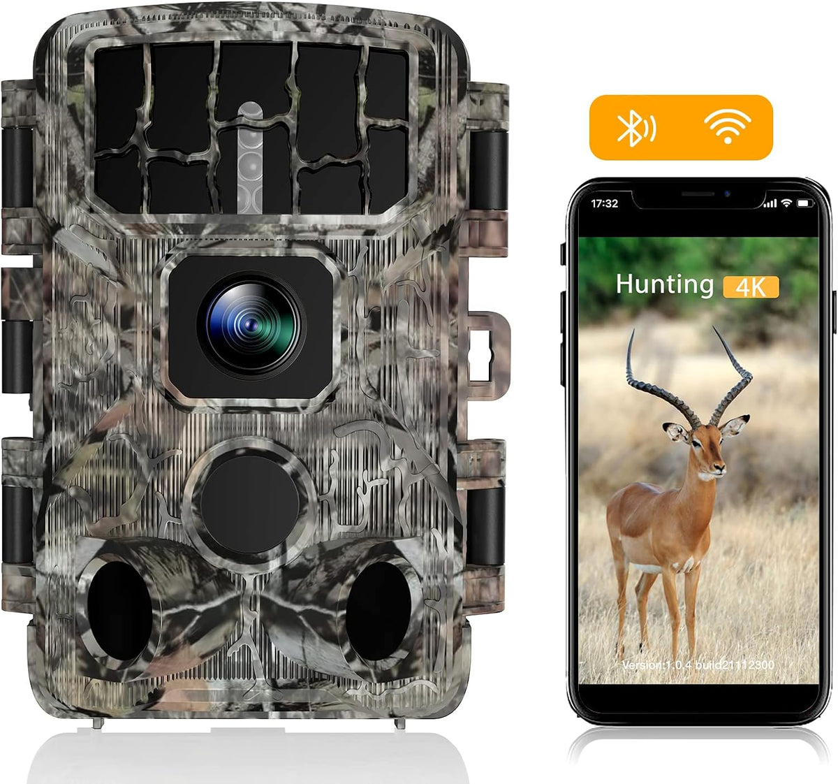 2.7k 32MP IP66 Water Resistance Trail Camera, Pack of 2 P1901