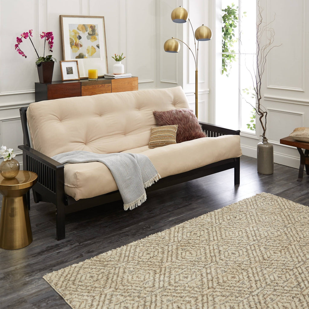 Twin Size Khaki Futon Mattress 6-Inch I5986