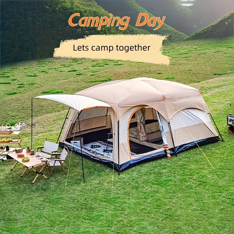 10-Person All-Season Rainproof Camping Tent with 2 Bedrooms Z77036