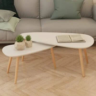 White 2 Nesting Tables V82739
