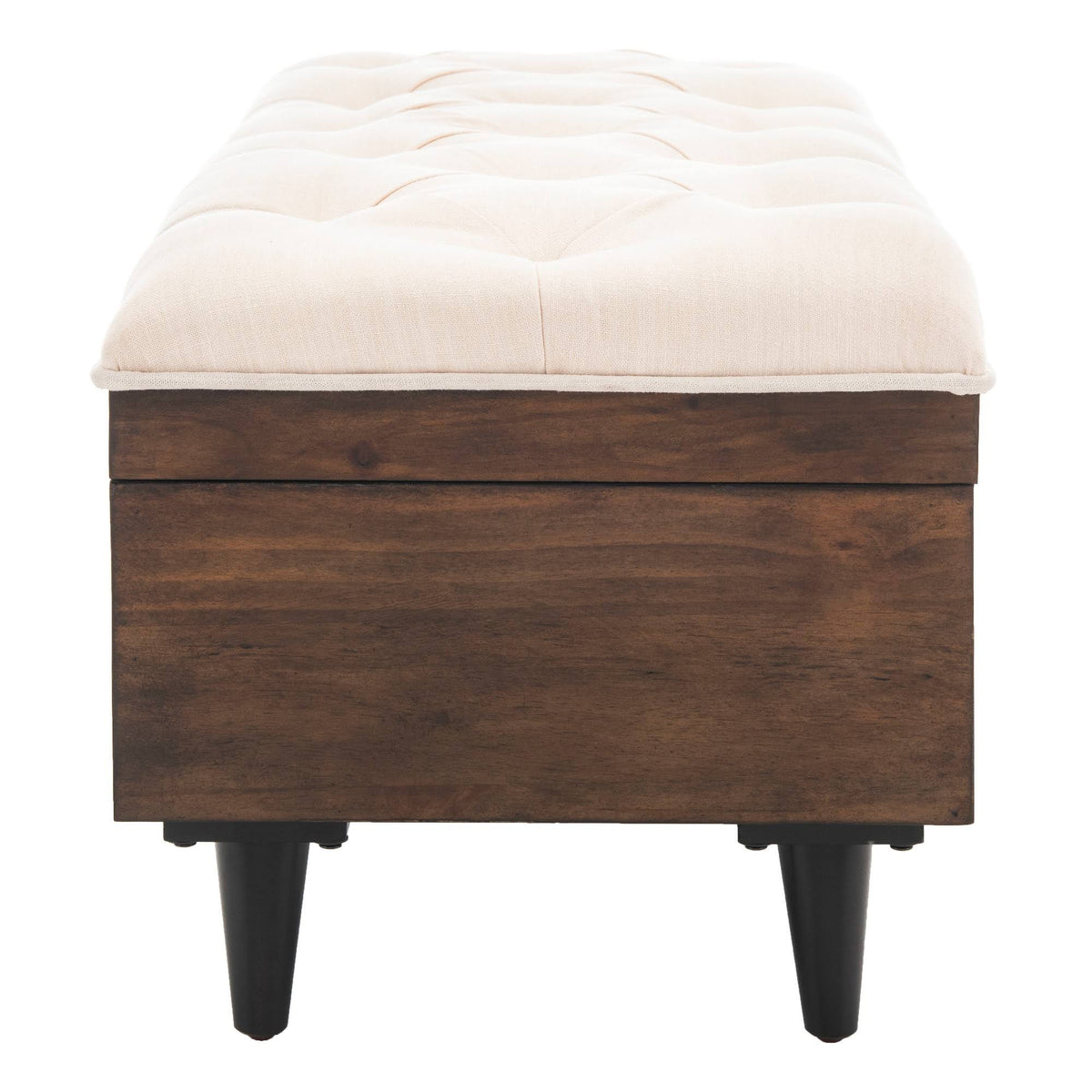 Light Beige Tufted Cocktail Ottoman R823875