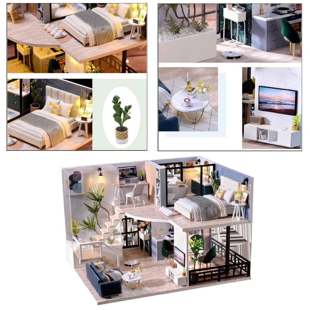 Dollhouse Building Toys with Furniture Accessories Y711553