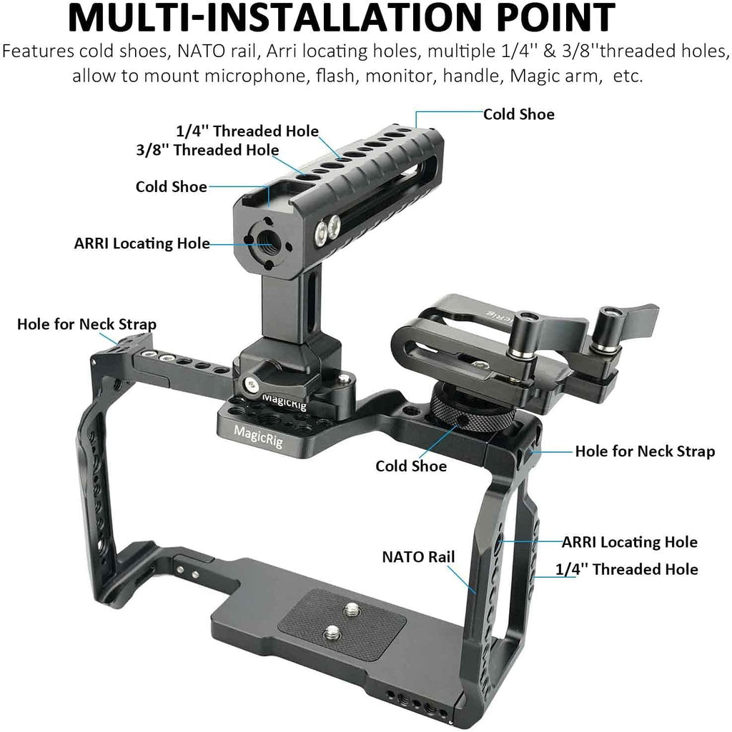 Camera Full Cage with NATO Rail and Top Handle O4857