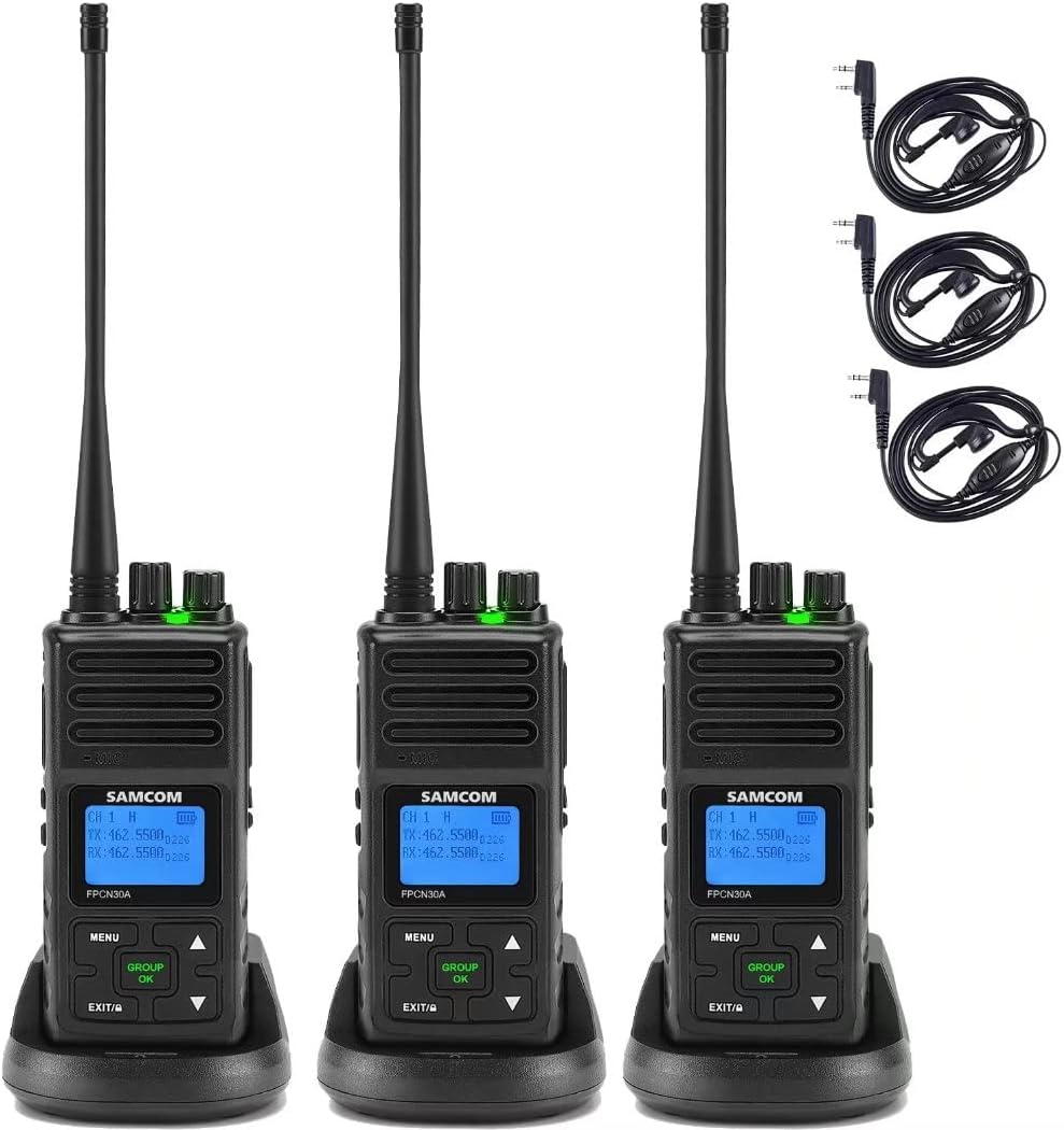 3 Packs Rechargeable UHF Hand-held Two Way Radios V6643