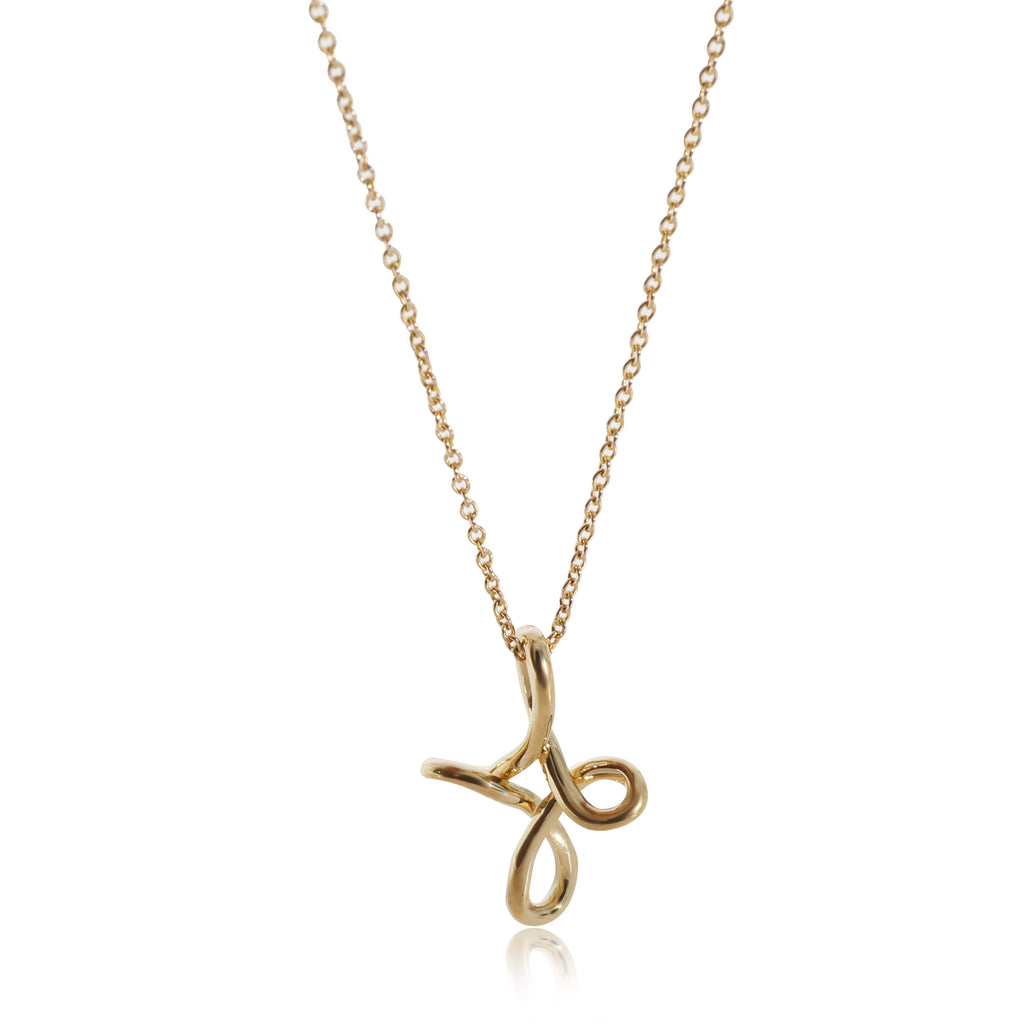 18k Yellow Gold Cross on a Chain T6787