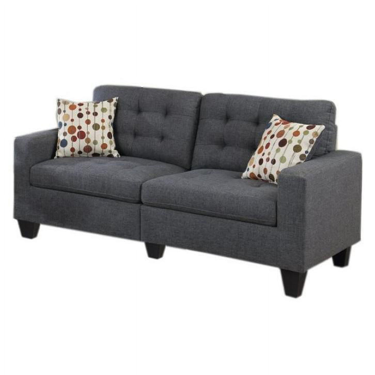 Tufted Sofa Set with Accent Pillows W844