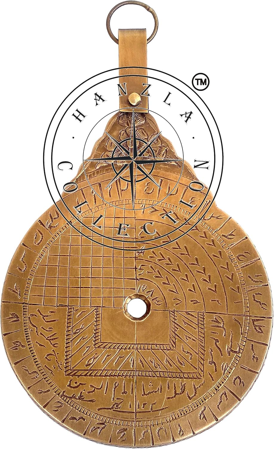 Vintage Antique Brass Astrolabe 8 Arabic Globe Navigation Astrological Calendar L5747