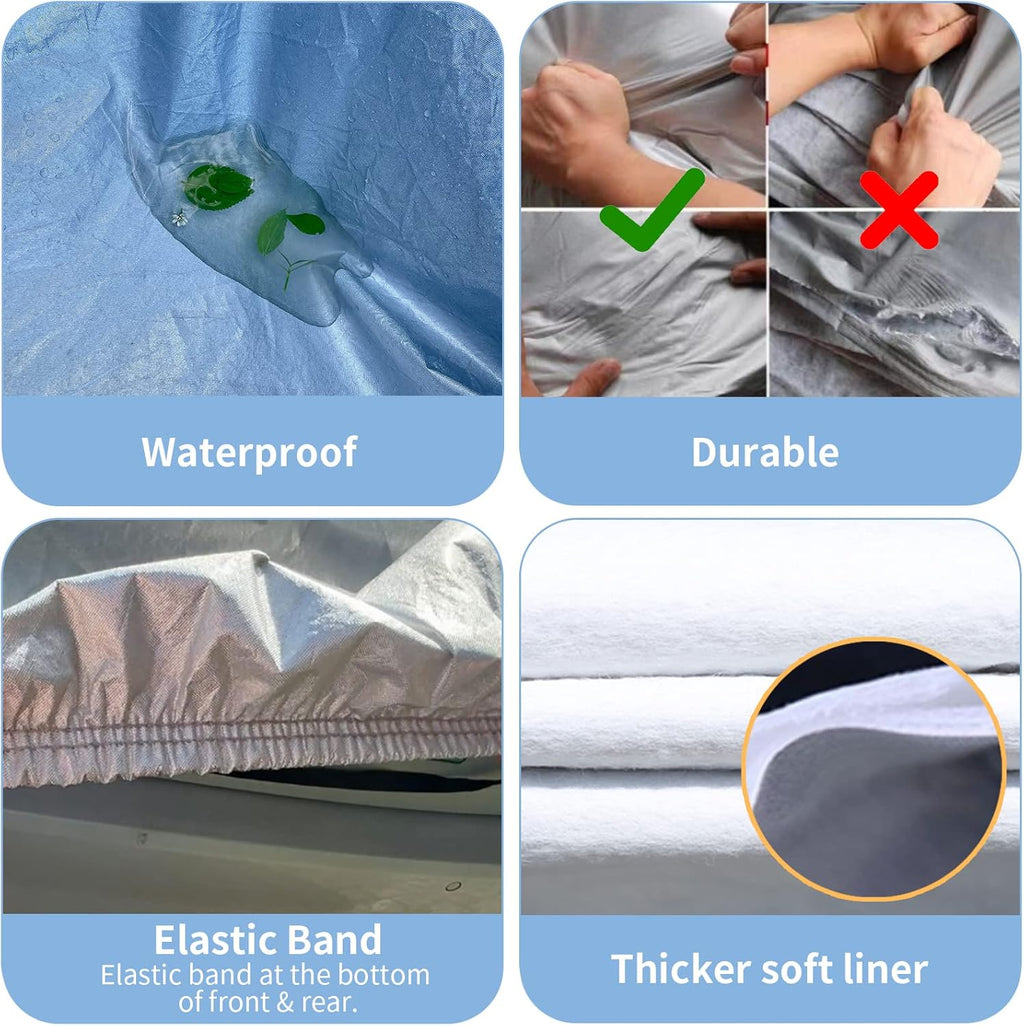 6 Layers Waterproof Cotton SUV Car Cover with Zipper D63610
