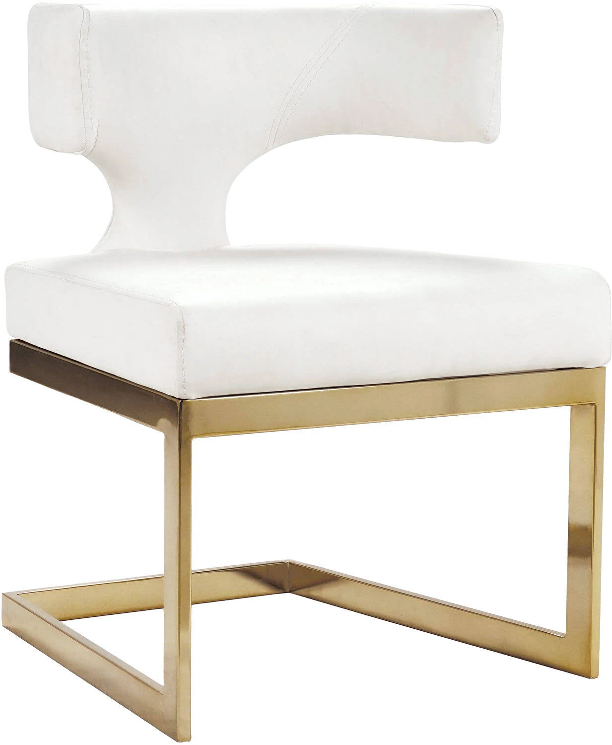 White Faux Leather Dining Chair N218