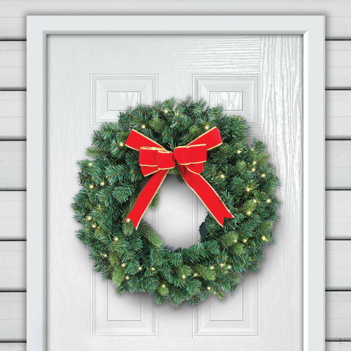 24” Pre-lit Christmas Wreath E6424