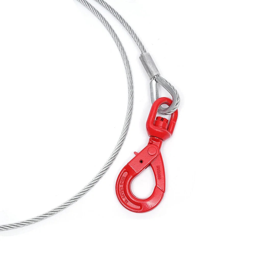 3/8" x 100" Steel Core Wire Rope Winch Cable with Swivel Hook I366285