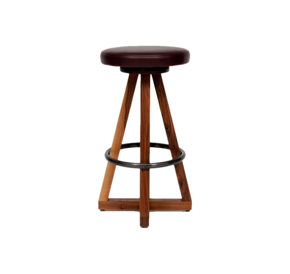 Bleached White Oak Stool L487