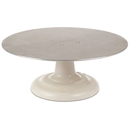 Aluminum Decorating Turntable with White Cast Iron Base X791306