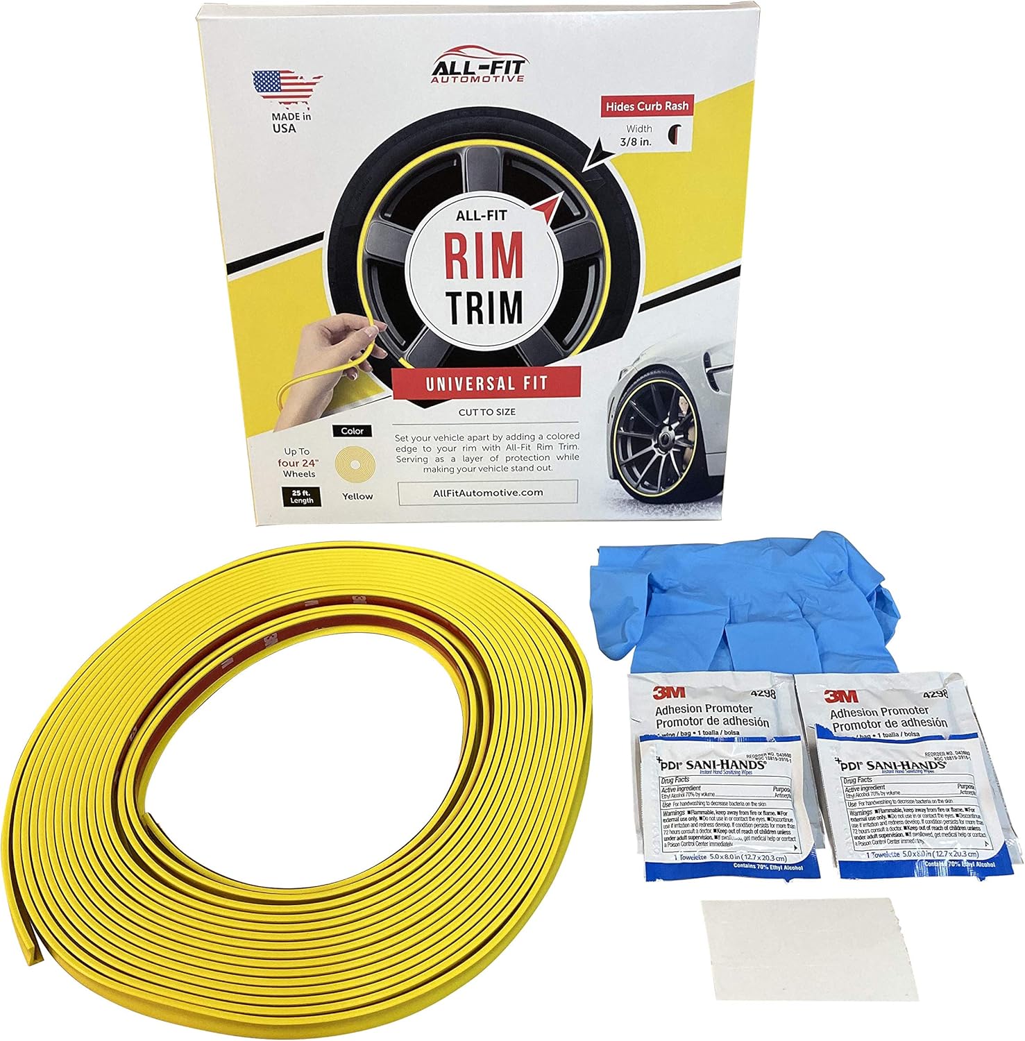Black Universal Fit Wheel Protection Strips Pack of 2 O625