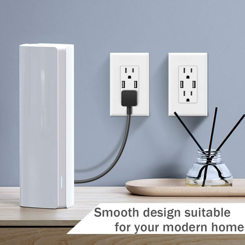 White 15 Amp Tamper Resistant USB Wall Outlet 6 Pack Q873369