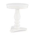 White Round Accent Side Table P292706
