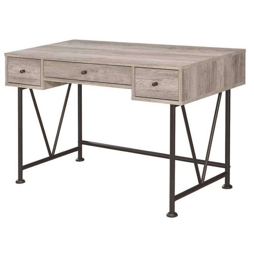 Driftwood Gray 3 Drawer Writing Desk J348