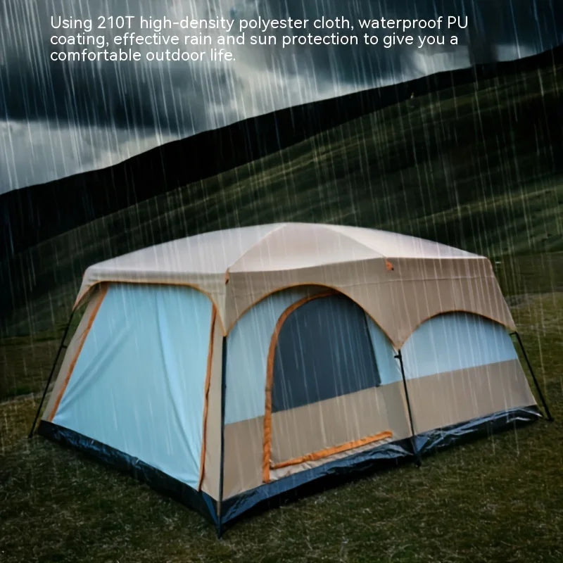 10-Person All-Season Rainproof Camping Tent with 2 Bedrooms Z77036