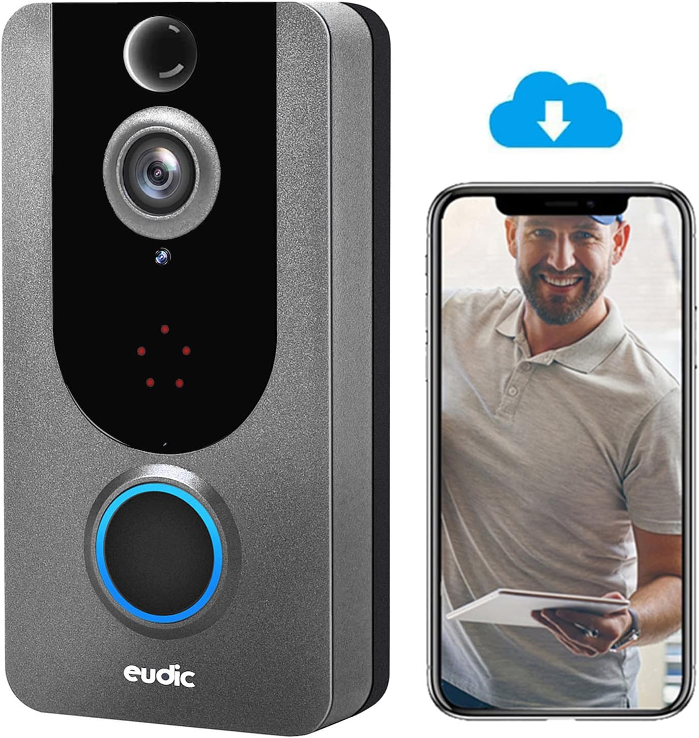 2 Pack Wireless WiFi 1080P Video Doorbell Camera H45838