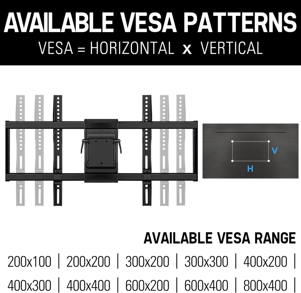 TV Wall Mount Full Motion for 42-84" TVs up to 132LBS, Max VESA 800x400mm D895287