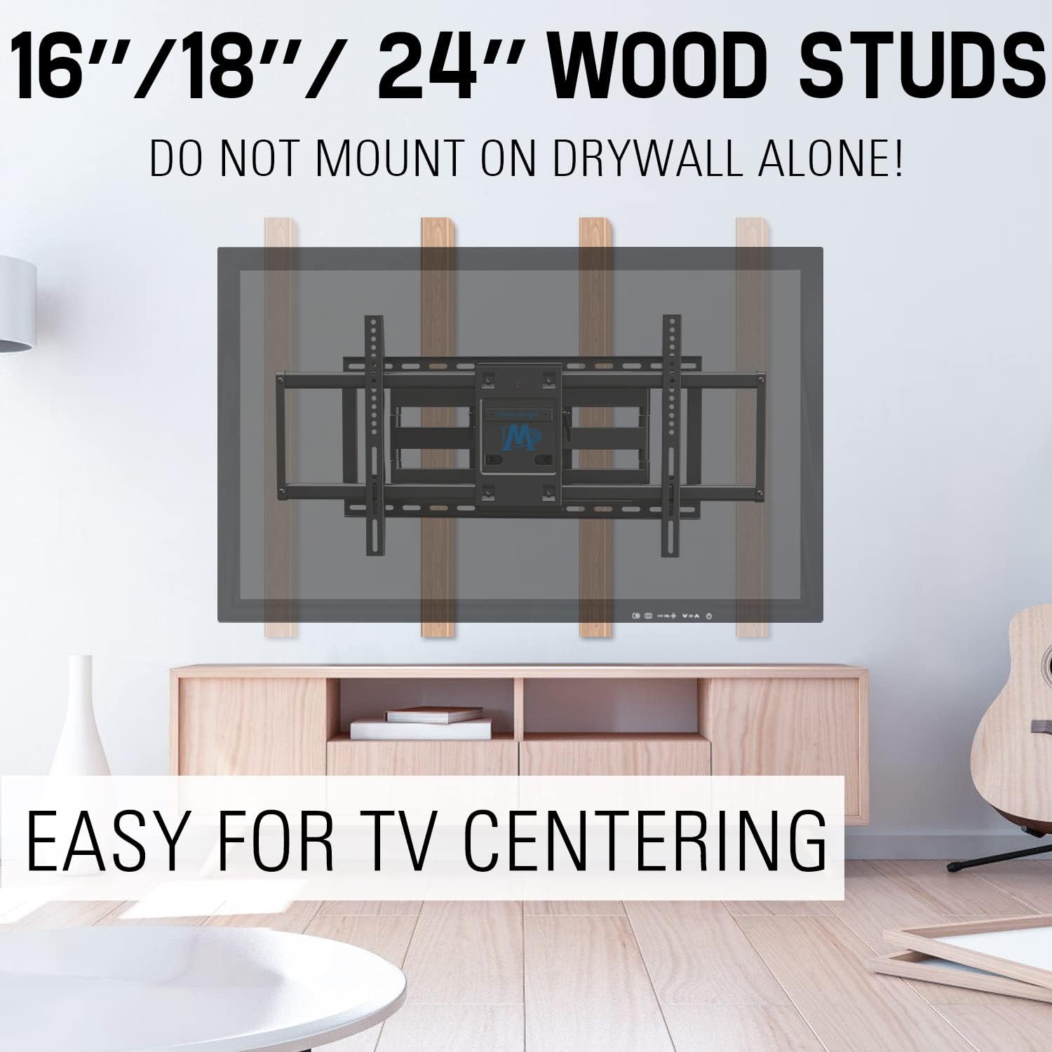 TV Wall Mount Full Motion for 42-84" TVs up to 132LBS, Max VESA 800x400mm D895287