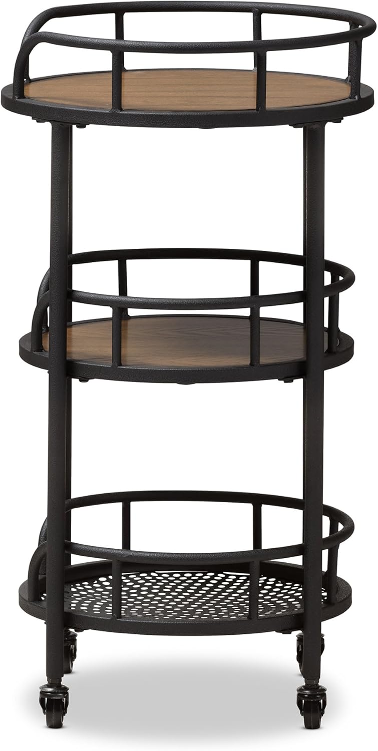 Black/Walnut Brown Trolleys & Carts C534