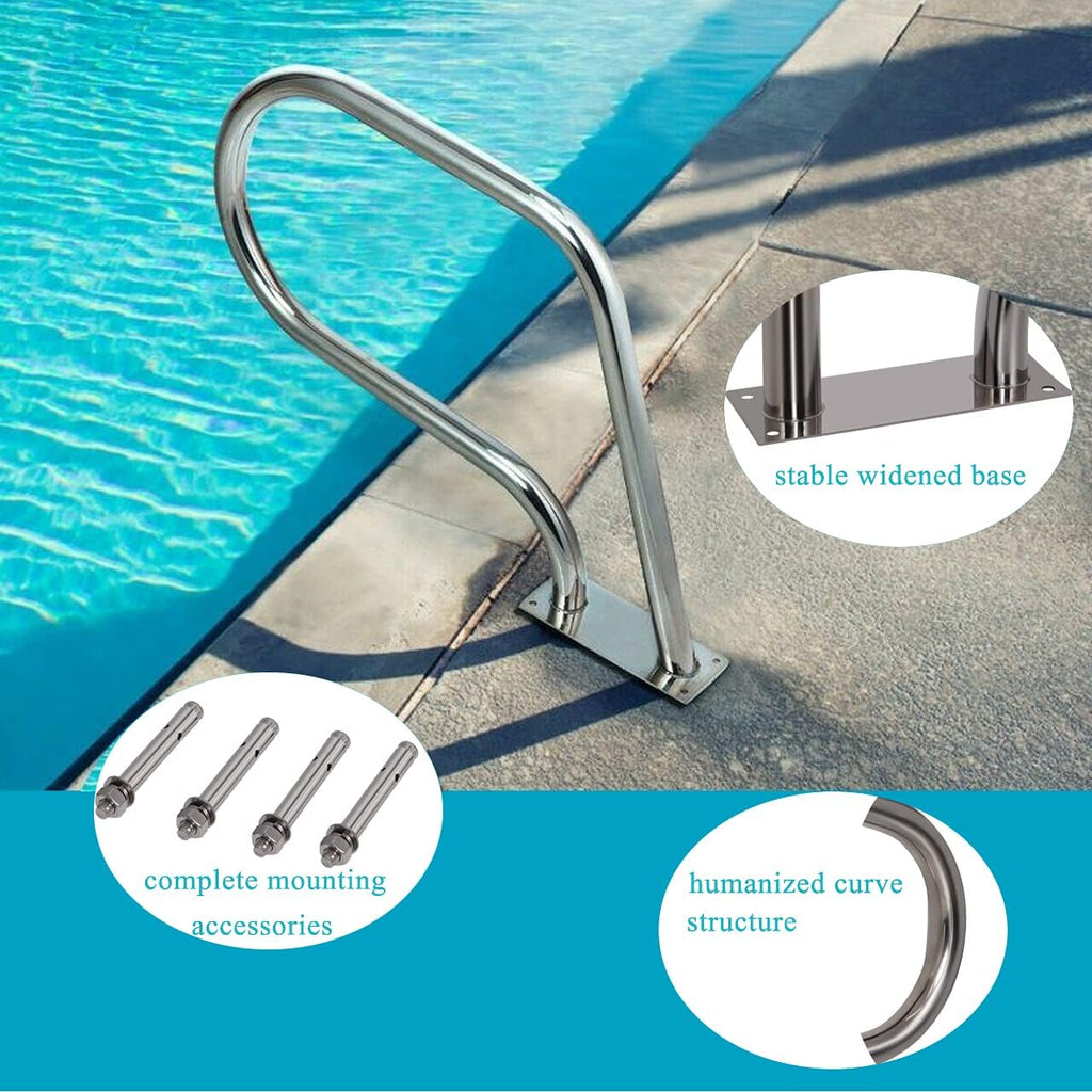 Stainless Steel Swimming Pool Hand Rail with Base Plate M3637