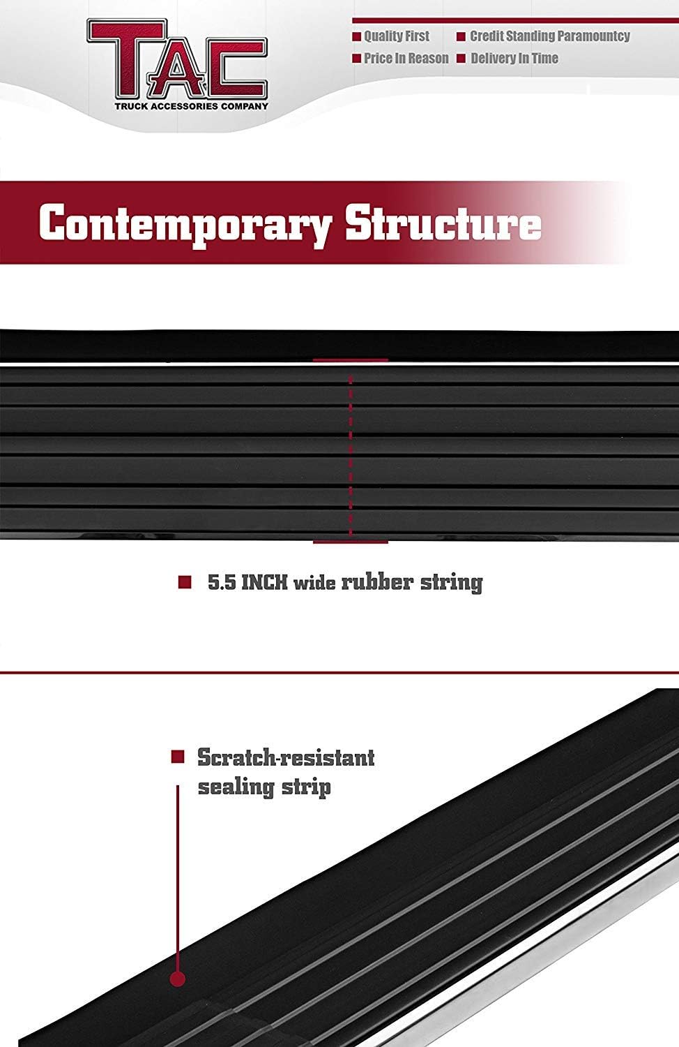 Aluminum Black Side Steps Running Boards 2 Pieces D126