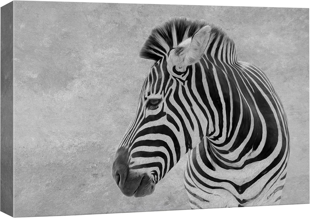 Canvas Print Wall Art Ram Portrait on Graphite Background I509