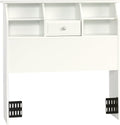 Twin Soft White Bookcase Headboard Y8670