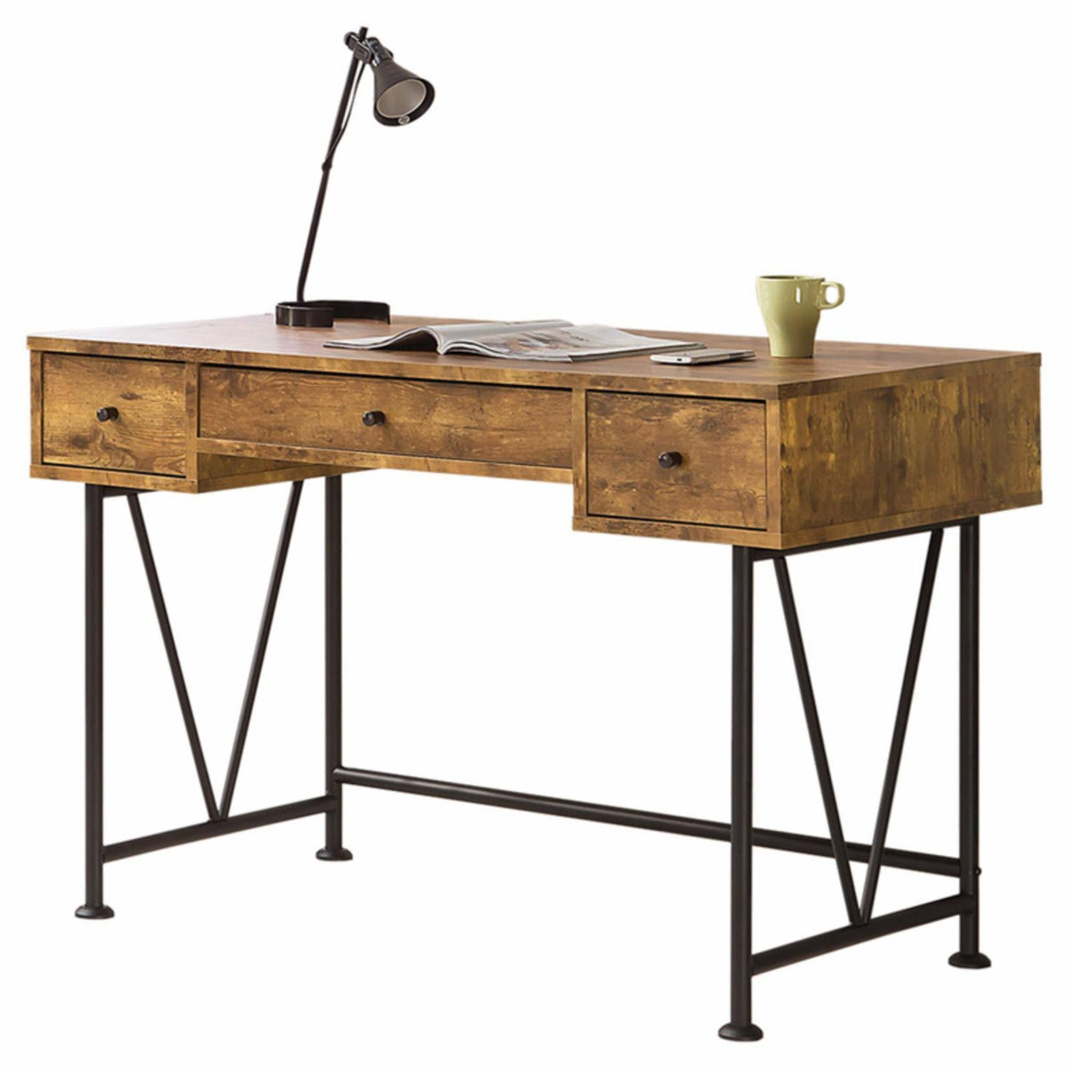 Driftwood Gray 3 Drawer Writing Desk J348