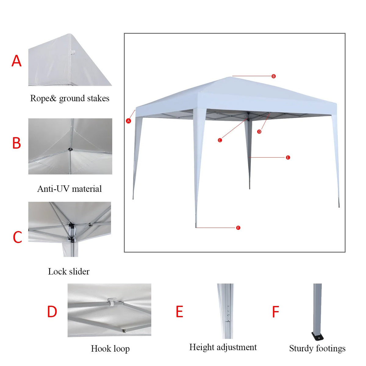 White Instant Outdoor Canopy A49079